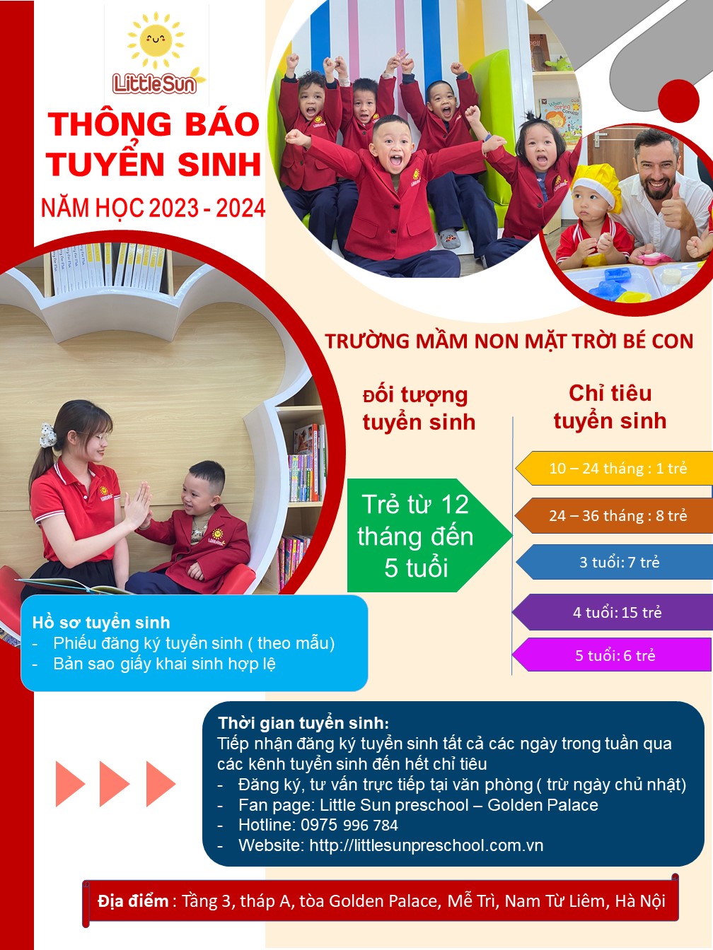 THÔNG BÁO TUYỂN SINH NĂM HỌC 2023 – 2024